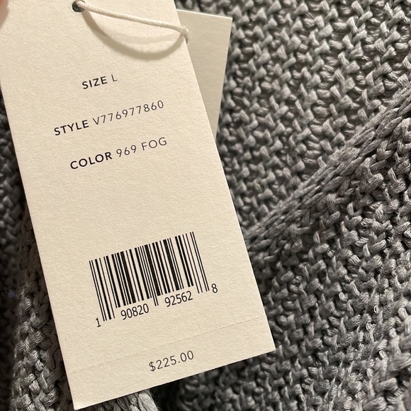 NWT Vince Sweater Tank Top Crossover in Size Large Blue Gray - Picture 5 of 6